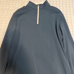 Peter Millar Blue Quarter-Zip Shirt